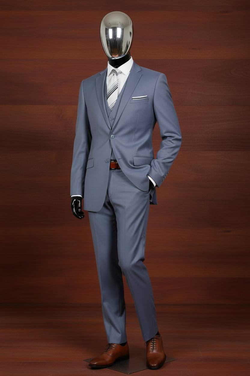 modern mens dress clothes Pavaratti Men's Collection Modern Fit Suit Beige / 46 / Short