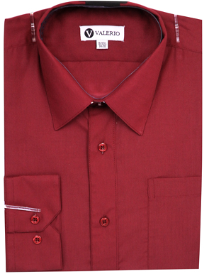 modern fit dress shirt Valerio mens Dress Shirt (Big and Tall Size 24) – High Fashion Men's Wear