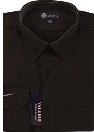 Valerio Dress Shirts (Big and Tall 36/37 Sleeves) Black / 21.5 / 36/37 Valerio Dress Shirts (Big and Tall 36/37 Sleeves) Black / 21.5 / 36/37