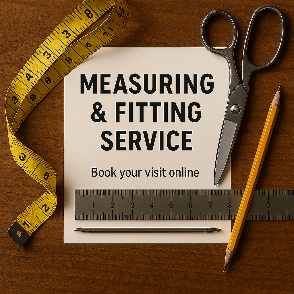 Fitting/Measurements....   (schedule an appointment for a free quote )