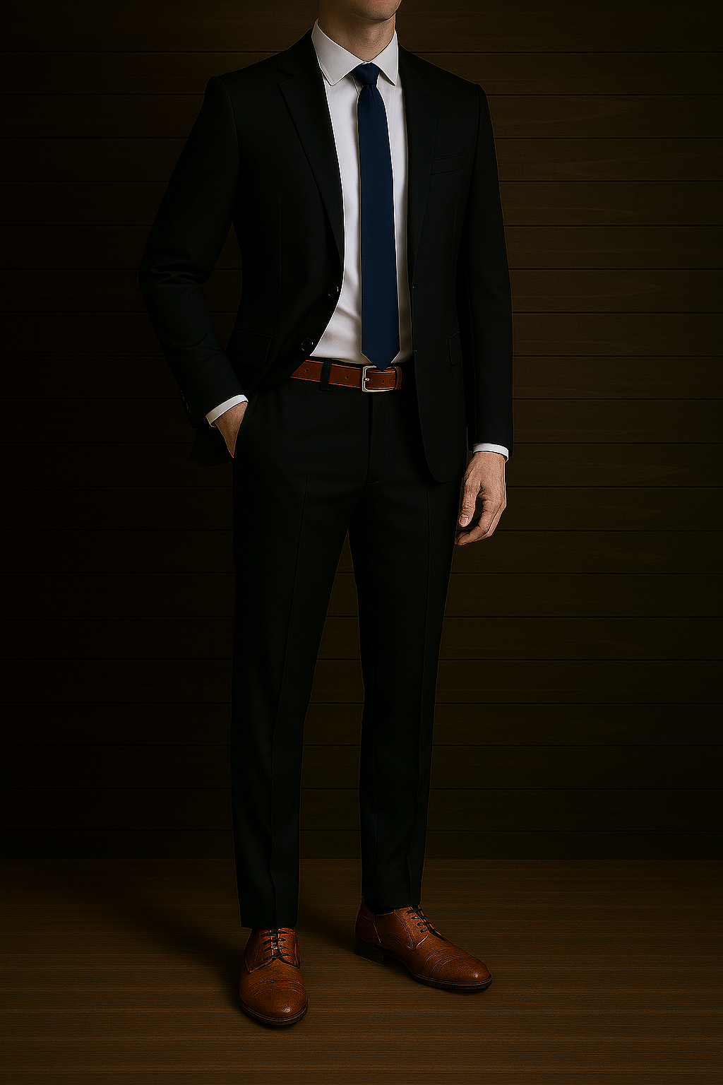 Retro Slim Fit Dress Pants