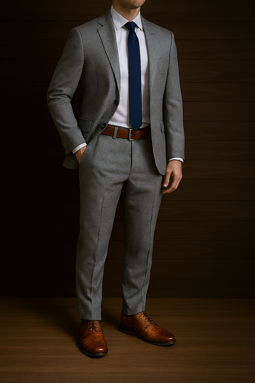 Retro Slim Fit Dress Pants