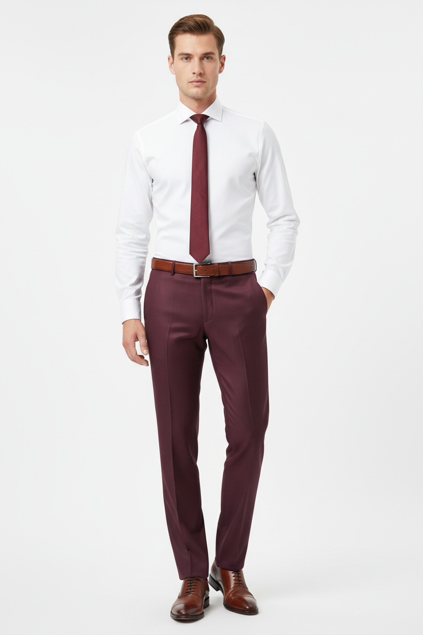 Retro Paris Men's Slim Fit Dress Pants