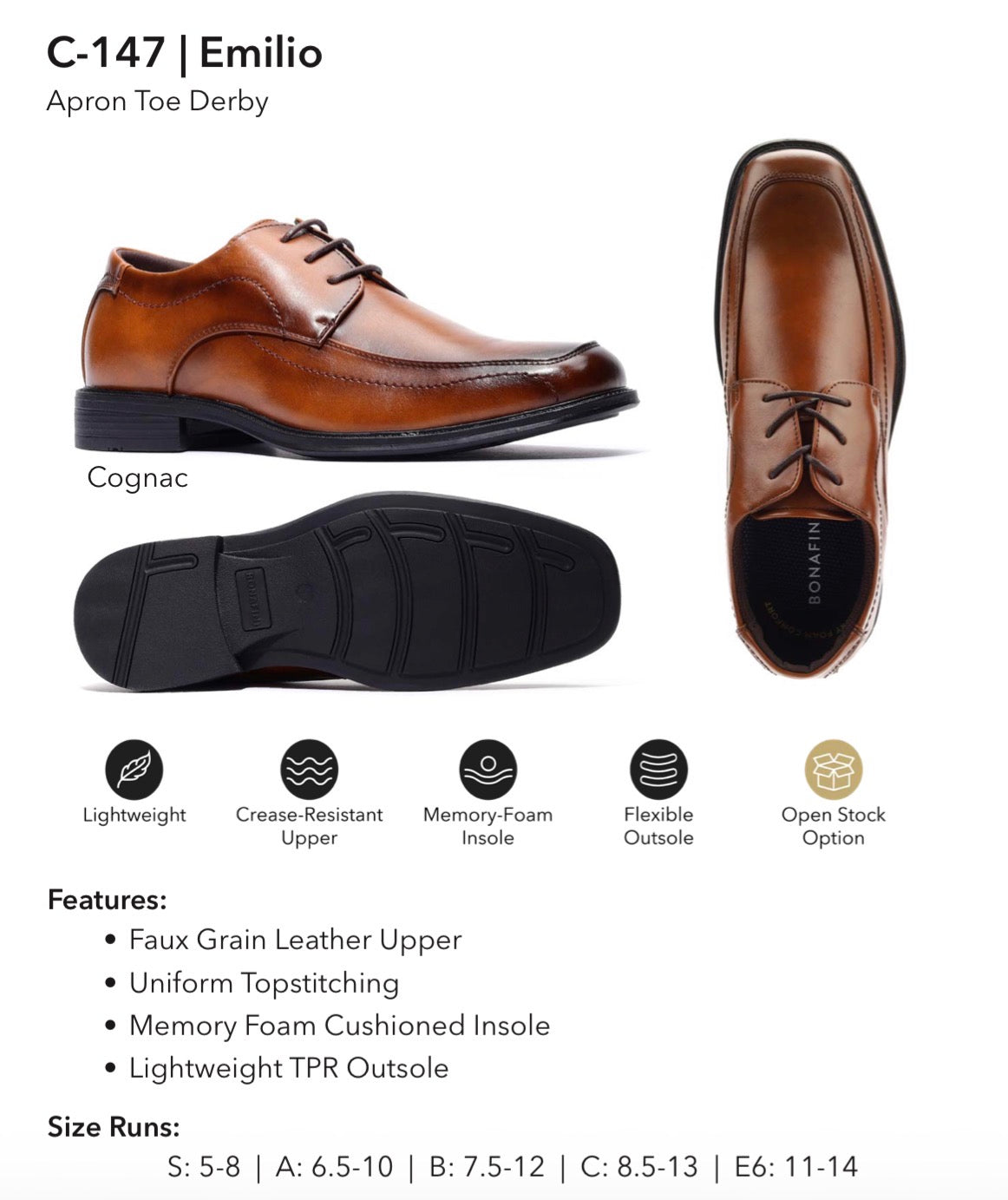 Bonafini  lace Black Dress Shoe