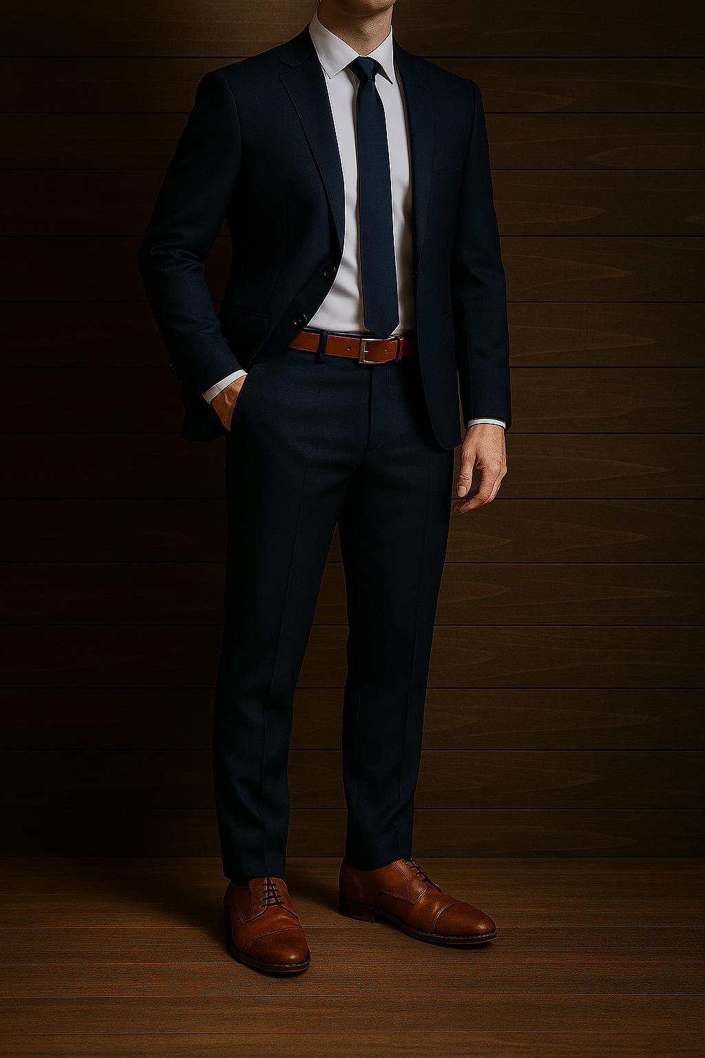 Retro Slim Fit Dress Pants