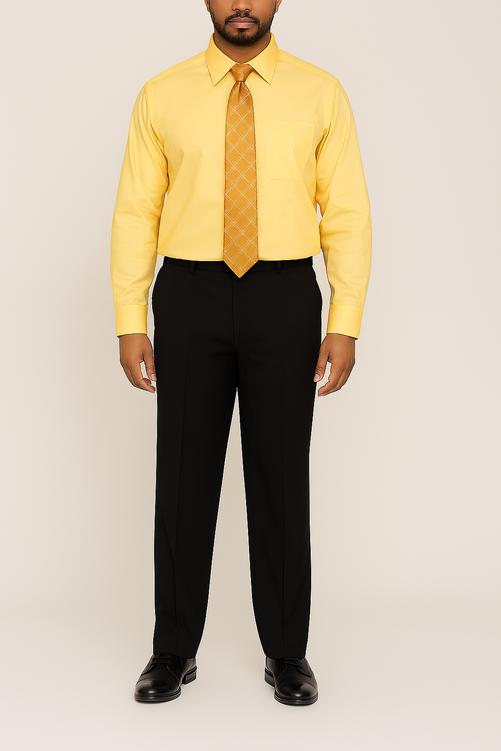 Modern Fit Dress Dress Shirt with Convertible Cuffs 